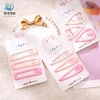 Dopamina cute niños hairpin simple rosa frente flequilla BB clip premium sentido lateral broken hairpin tocado Specification image